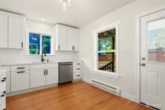 Kitchen W/Backdoor to deck and yard