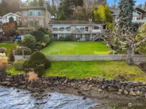 Waterside view of home - dock not shown in foreground.