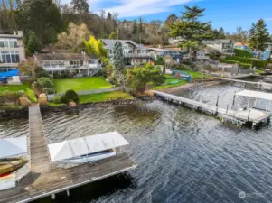 View towards home with dock in foreground.