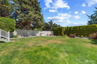 Fenced yard for that private oasis