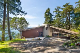 The front of the home as you approach