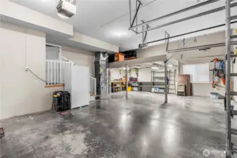 3 car garage/overhead storage
