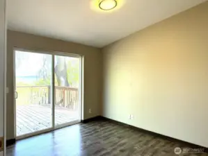 office with slider to deck