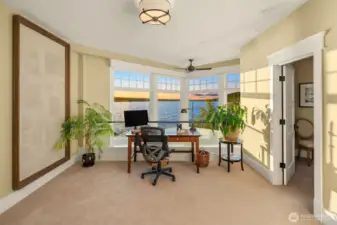 Second floor bonus space loft opens to living room below
