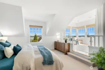 Primary Bedroom with light filled nook.