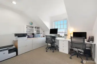 Bedroom 3 is being used for an office