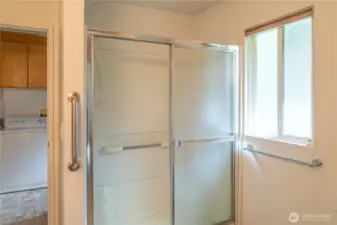 Primary walk-in shower