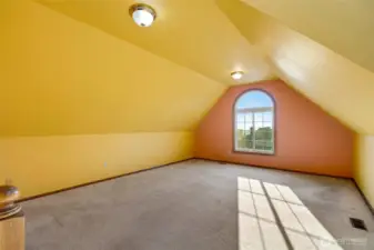 Bonus room above the garage.
