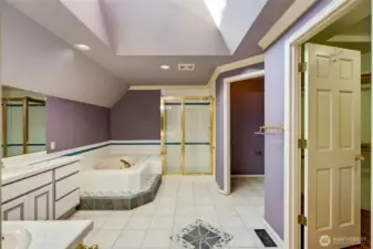 Huge primary bathroom and walk in closet!