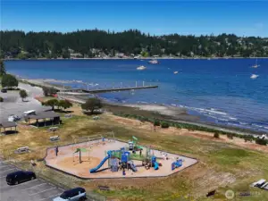 Nearby to the beach is a play area - you can also see where boats are launched next to the dock...or beach walking...this is a fantastic park that is wonderful for quick or longer getaways to the beach.