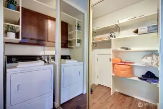 Utility room and pantry off kitchen