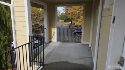 Private balcony and Entry