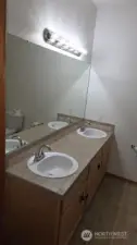 Primary Bathroom with double sinks