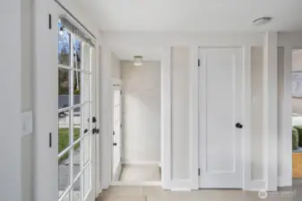 2 rear exit doors to back yard.