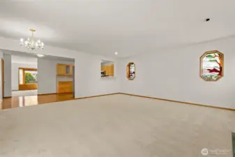 Looking from the corner of the sliding doors to outside.