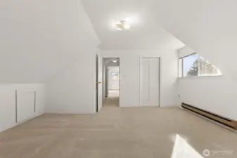 One of the upstairs bedrooms looking to the hallway.