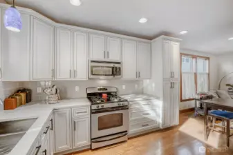Updated kitchen with quartz counters