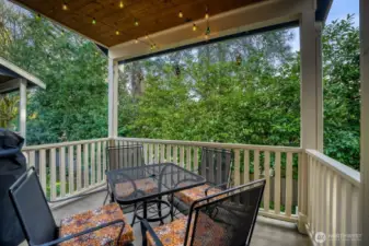 quiet deck off the living off the main level