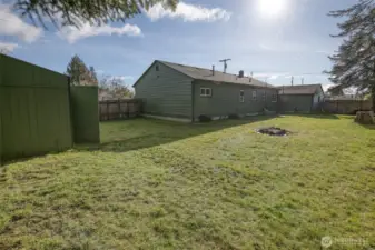 Large fenced back yard.