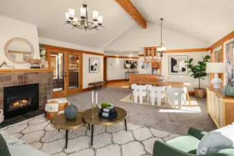 View to great room facing east