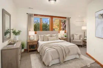 Apartment bedroom (virtual staging)