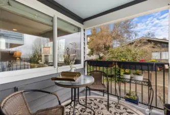 Covered, view deck for year-round use