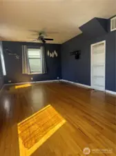 Living room with hardwoods