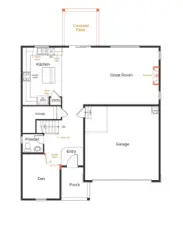 Main floor layout.