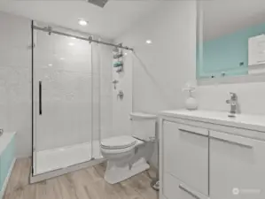 New downstairs bath is really nice!