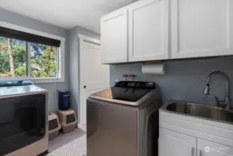 Laundry Room with powder bath attached