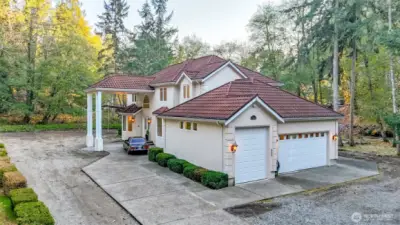 Aerial exterior of home