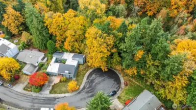 Tucked away at the end of a cul-de-sac and backing up to a greenbelt.