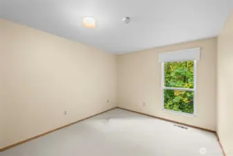 Additional bedroom #1 with nature just outside the window.