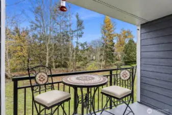 Covered deck with extra storage room