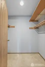 Primary walk in closet