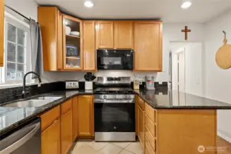 Kitchen has Gas Stove