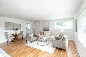 Enjoy the spacious light filled living room.