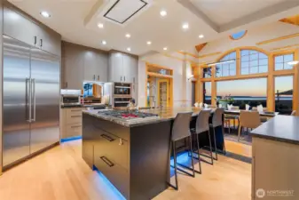 New kitchen with top of the line stainless steel appliances