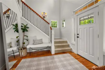Beautiful two-story foyer to greet your visitors.