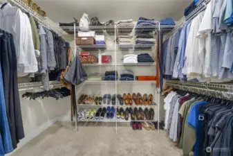 Huge walk-in closet will house all your personal storage needs.
