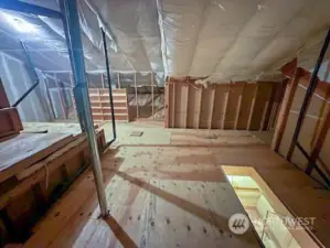 Loft Storage accessed from Laundry Room