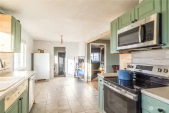 Dining room space connected to the kitchen.