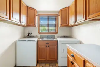 Laundry room with storage galare