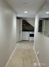 laundry and hall lower level