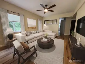 living room with furniture