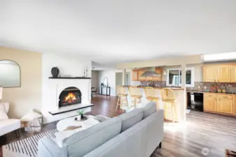 Living Room, Kitchen, Dining