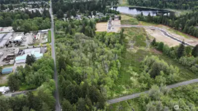 Southeasterly view with Trosper Lake in the background