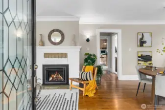 Entrance through front door.