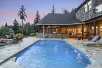 The pool was recently refinished and has a newer heater and auto pool cover
