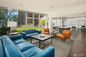 Club room looking out to sky lounge